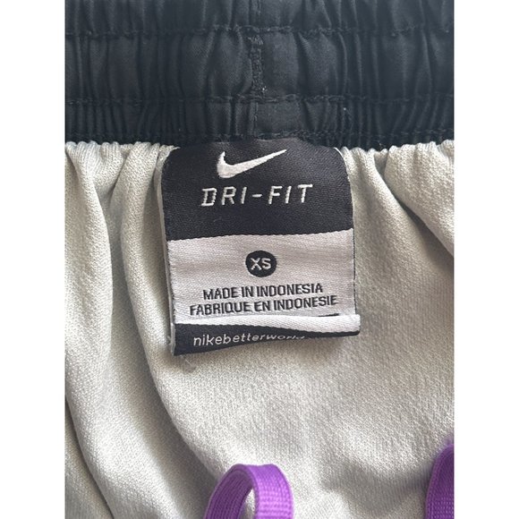 Nike Dri-Fit Black & Lavender Running Shorts, Size XS - Picture 4 of 9